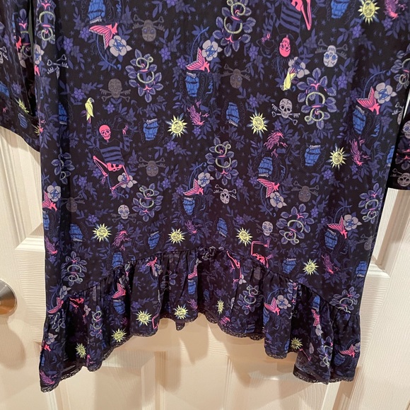 Zadig & Voltaire Pirate Skeleton Floral Sailor Spooky Tattoo Dress - Picture 8 of 16